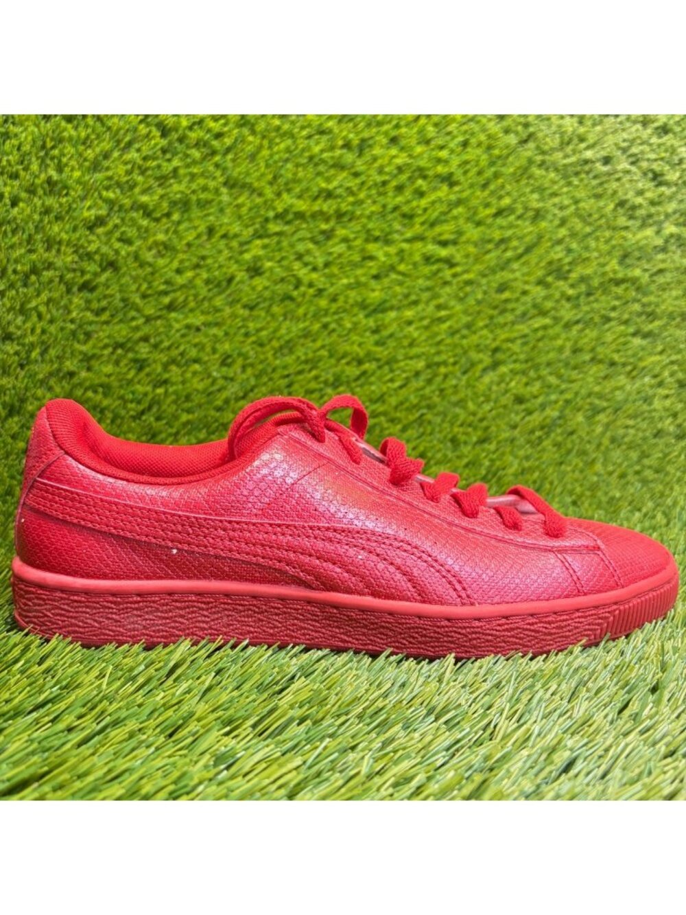 Puma Basket Future Minimal Low Womens Size 9.5 Red Athletic Shoes Sneakers